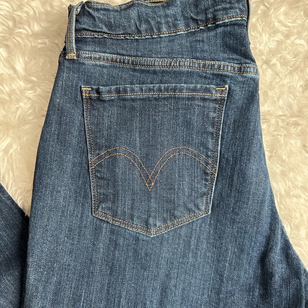 Levi's Women's Dark Blue 505 Straight Jeans 30 - Picture 6 of 13